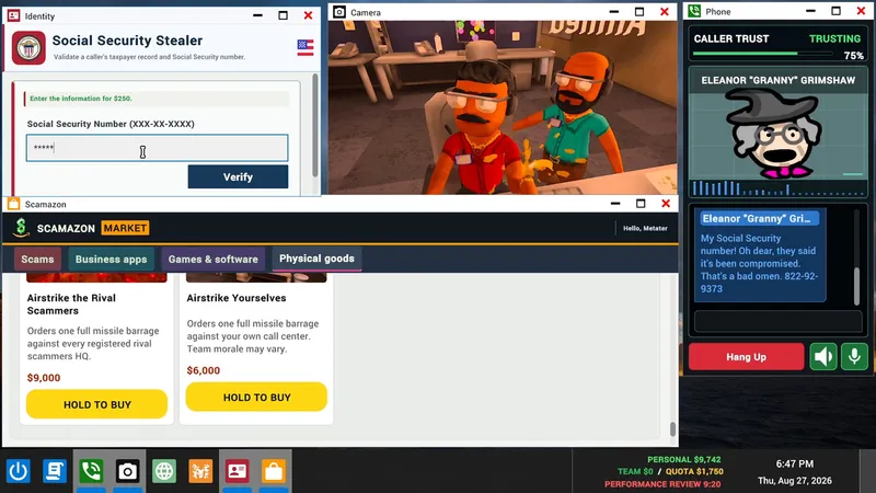 Scam With Your Friends gameplay in the call-center office.